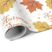Papier Cadeau Saison d'automne (Coin rond)