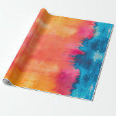 Papier Cadeau Saison de Naissance Monogramme Color (Déroulé)