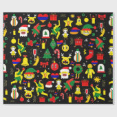 Papier Cadeau Saison de Noël 30 pouces x 6 pieds Papier à envelo (Plat)