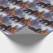 Papier Cadeau Saison de Noël Cocker Spaniel (Coin)