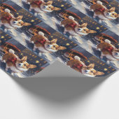 Papier Cadeau Saison de Noël de Corgi (Coin)