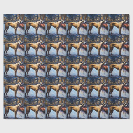 Papier Cadeau Saison de Noël de Rhodesian Ridgeback (Plat)