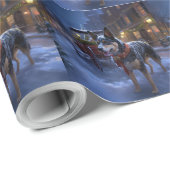 Papier Cadeau Saison de Noël des bovins australiens (Coin rond)