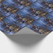 Papier Cadeau Saison de Noël des bovins australiens (Coin)