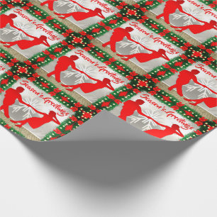 Papier Cadeau Saison de Noël des danseurs à voile avec Garland T