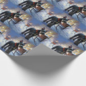 Papier Cadeau Saison de Noël des Schnauzer miniatures (Coin)