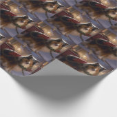 Papier Cadeau Saison de Noël du Shetland Sheepdog (Coin)