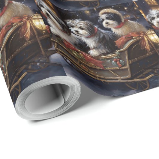 Papier Cadeau Saison de Noël Havanais (Coin rond)