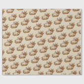 Papier Cadeau "saison de reproduction des élans" (Plat)