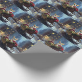 Papier Cadeau saison des fêtes de Noël de chihuahua (Coin)