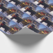 Papier Cadeau Saison des fêtes de Noël des canicules (Coin)