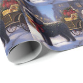 Papier Cadeau Saison des fêtes de Noël des canicules (Coin rond)