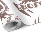 Papier Cadeau Saison Éffrayante de Ghost Go (Coin rond)