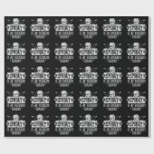 Papier Cadeau Saison éffrayante Effrayant Squelette chauves-sour (Plat)