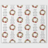 Papier Cadeau SAISON JESUS RAISON | Festive Wreath | NOËL (Plat)