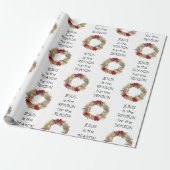 Papier Cadeau SAISON JESUS RAISON | Festive Wreath | NOËL (Déroulé)
