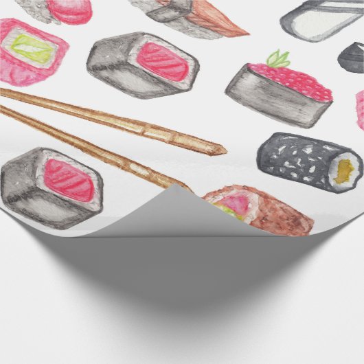 Papier Cadeau Saké à la mode mignon et baguettes de sushi (Coin)