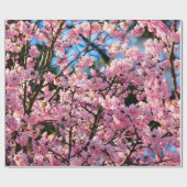 Papier Cadeau Sakura Arbre À Vivre En Fleur Rose (Plat)