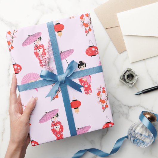 Papier Cadeau Sakura Cerry Blossom Japonaise Fête d'Anniversaire (Cadeaux)