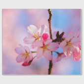 Papier Cadeau Sakura Fleurit Sur Une Brindille Verticale (Plat)