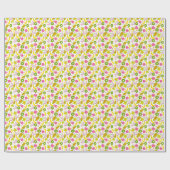 Papier Cadeau Salade de fruits à petite échelle blanche (Plat)