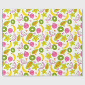 Papier Cadeau Salade de fruits sur blanc (Plat)