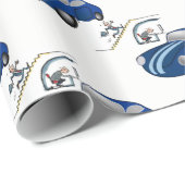 Papier Cadeau Salarié de voitures en papier d'emballage (Coin rond)