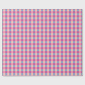 Papier Cadeau Salmon Periwinkle And Magenta Gingham (Plat)