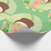 Papier Cadeau Salon de beauté facial Spa au concombre