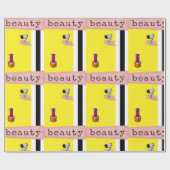 Papier Cadeau Salon de Beauté, Papier de barbier (Plat)