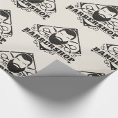 Papier Cadeau Salon de coiffure aspect cuir (Coin)