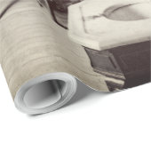 Papier Cadeau Salon de coiffure pour hommes des années 1890 (Coin rond)