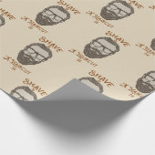 Papier Cadeau Salon de coiffure rétro graphique de barbier (Coin)