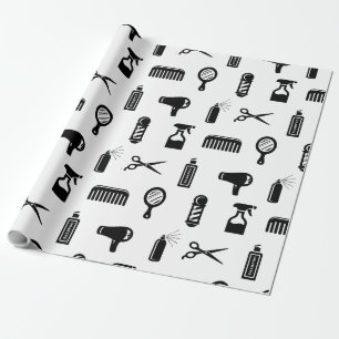 Papier Cadeau Salon et coiffeur Motif COULEUR PERSONNALISÉE