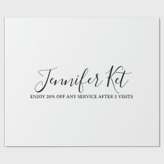 Papier Cadeau Salon spa business discount offer website visits a