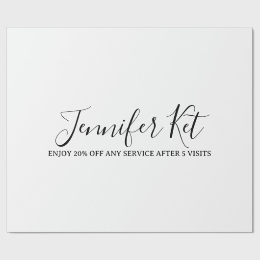 Papier Cadeau Salon spa business discount offer website visits a (Plat)