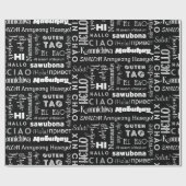 Papier Cadeau SALUT et bonjour ! Autour du monde (Plat)