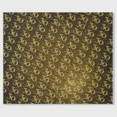 Papier Cadeau Salutations à 30 ans Black Gold 30e anniversaire (Plat)