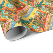 Papier Cadeau Salutations De Floride (Coin rond)