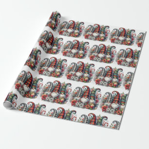 Papier Cadeau Salutations de la saison Gnome