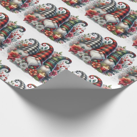 Papier Cadeau Salutations de la saison Gnome (Coin)