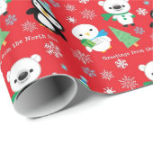 Papier Cadeau Salutations de l'enveloppe de cadeau de caractère (Coin rond)