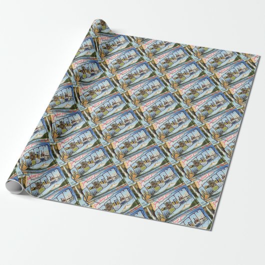Papier Cadeau Salutations de l'Oregon (Déroulé)