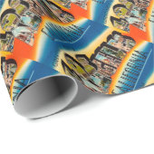 Papier Cadeau Salutations De Los Angeles (Coin rond)