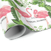 Papier Cadeau Salutations de Naples, Floride (Coin rond)