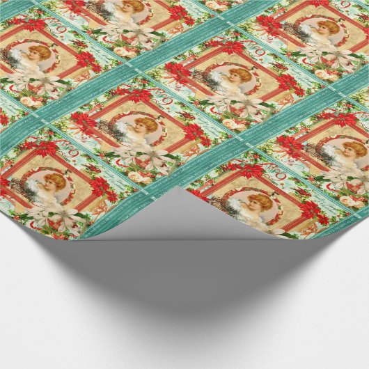 Papier Cadeau Salutations de Noël (Coin)