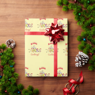 Papier Cadeau Salutations de Noël