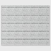 Papier Cadeau Salutations de Noël des textes de chant de Noël (Plat)