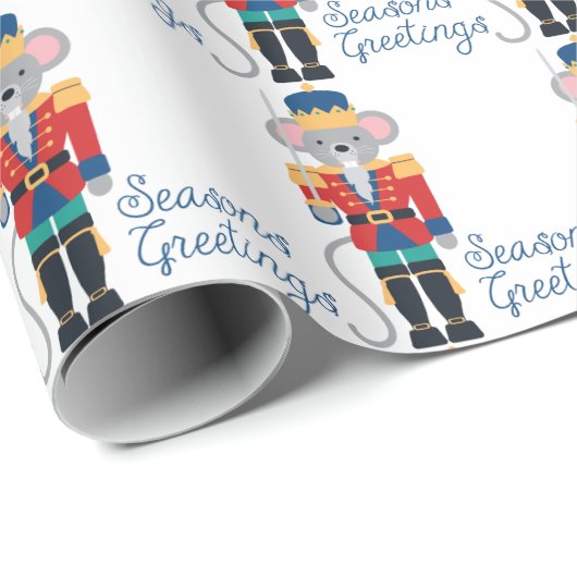 Papier Cadeau Salutations de Nutcracker (Coin rond)