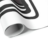 Papier Cadeau Salutations de Philydion : Abstrait noir & blanc (Coin rond)